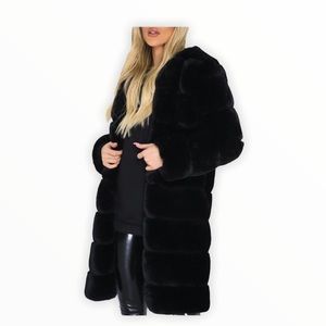 Black Faux Fur Coat